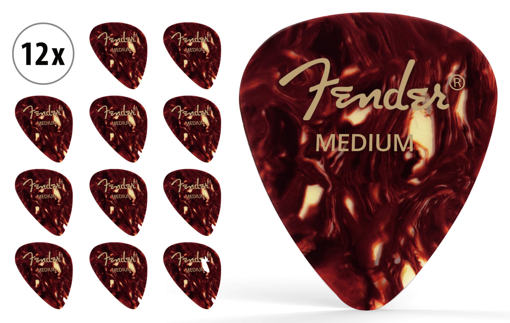 Produktbild von Fender 351 Plektren Medium 12er Pack