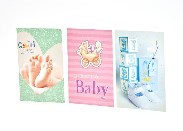 Geburtsanzeige Ereigniskarte Motive Stück