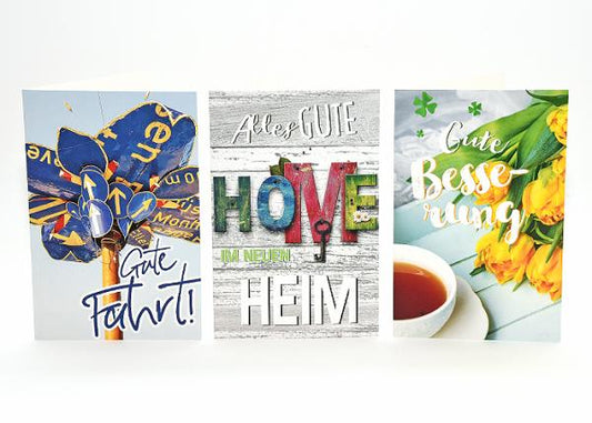 Glückwunschkarte diverse Anlässe Stück Motive