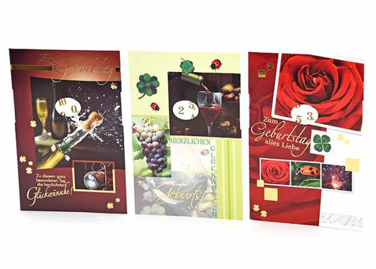 Drehzahlkarte geprägt Blumen sortiert