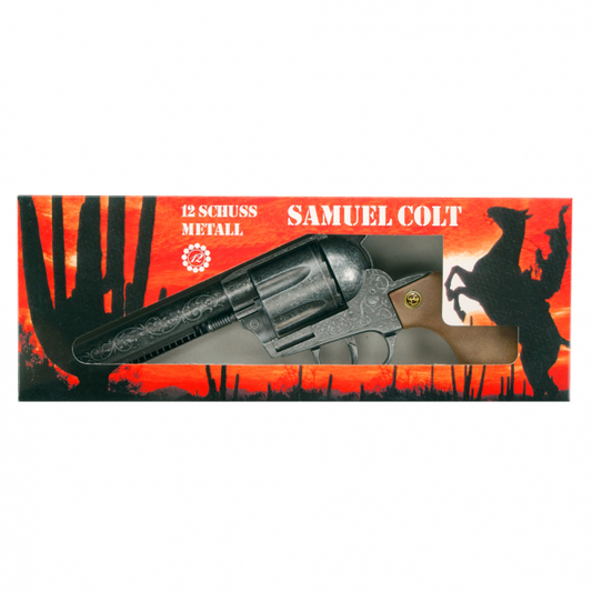 Colt Spielzeugpistole antik grau silber