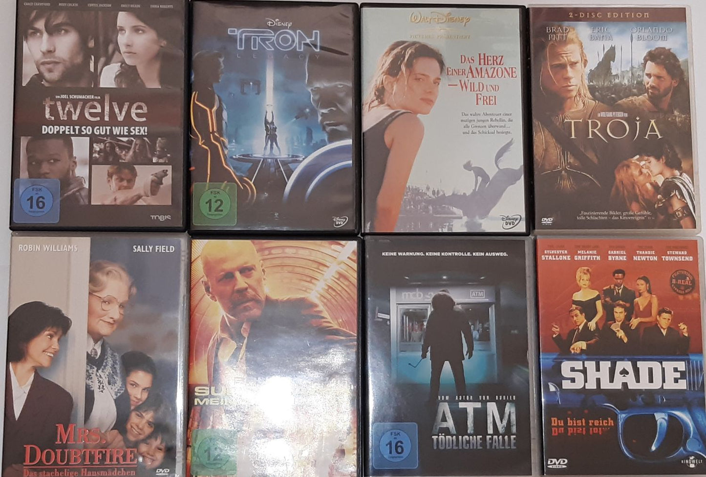 DVDs gebraucht aus Sammlungsauflösung gemischt von FSK bis FSK