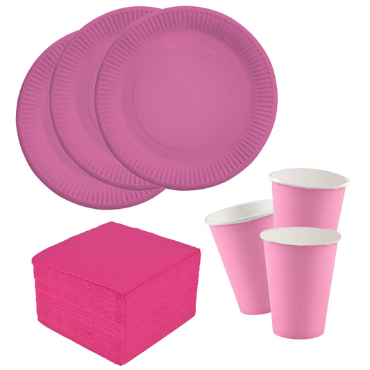 teiliges Party Set Bright Pink