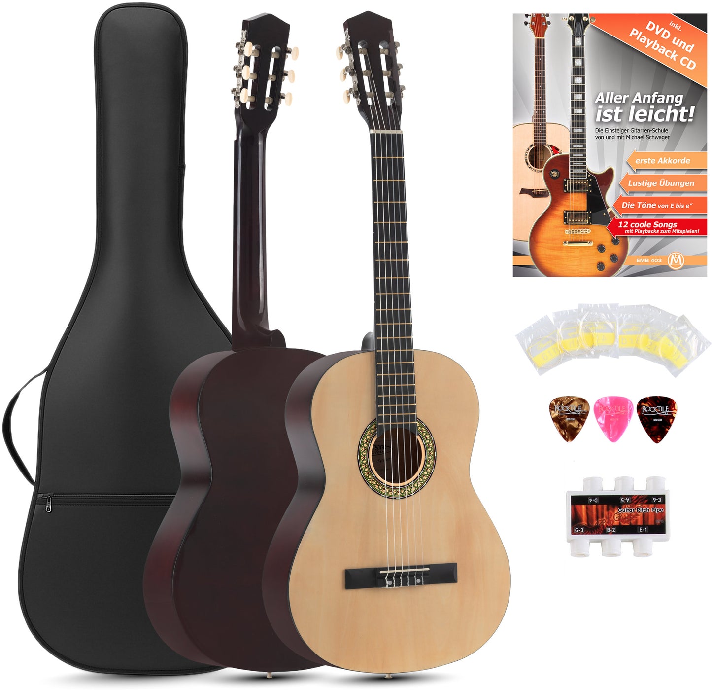 Produktbild von Classic Cantabile Acoustic Series AS-851 1/2 Konzertgitarre Starterset