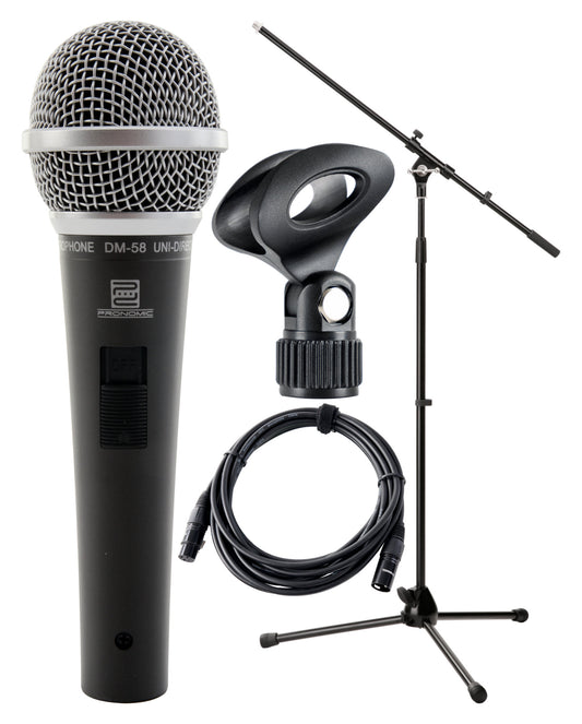 Produktbild von Pronomic DM-58 Vocal Mikrofon mit Schalter Starter SET inkl. Ständer+ Klemme + Kabel