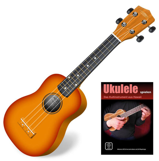 Produktbild von Classic Cantabile US-100 SB Sopran-Ukulele Sunburst Set inkl. Lernheft