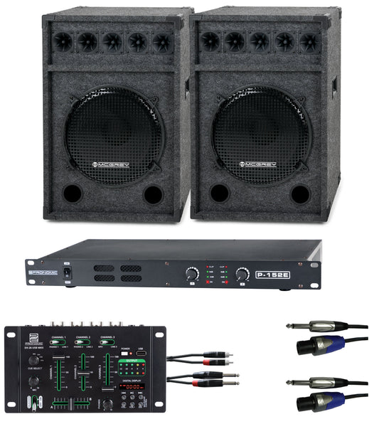 Produktbild von Pronomic DJ-Party Set II Komplettset 2x Festival 15 Box, 1x Mixer, Endstufe, Kabel