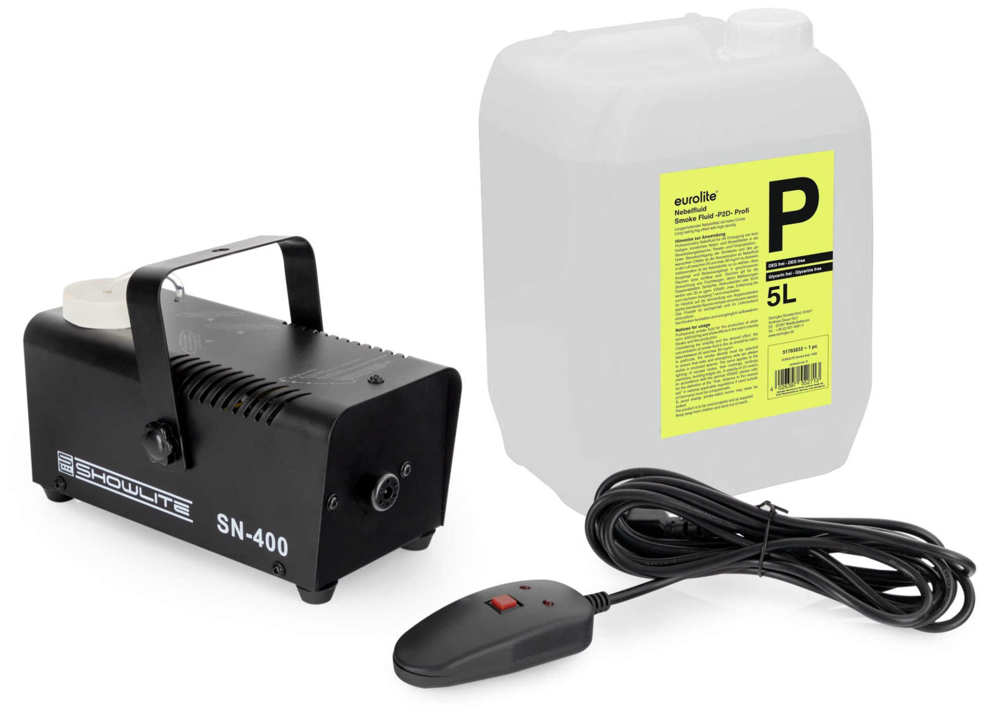 Produktbild von Showlite SN-400 Nebelmaschine Set mit 5l Fluid