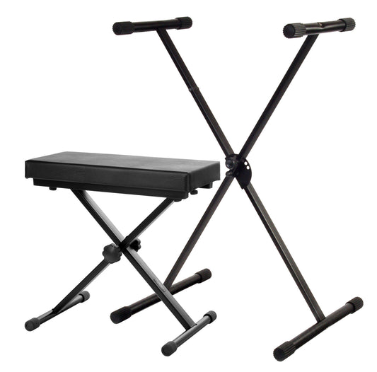 Produktbild von Classic Cantabile Eco Set Deluxe Keyboardständer + Keyboardbank