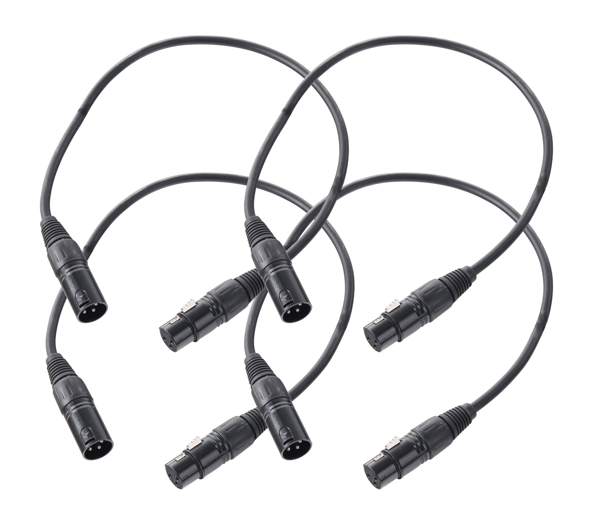 Produktbild von Pronomic Stage XFXM-0.5 Mikrofonkabel XLR 0,5 m Schwarz 4er Set