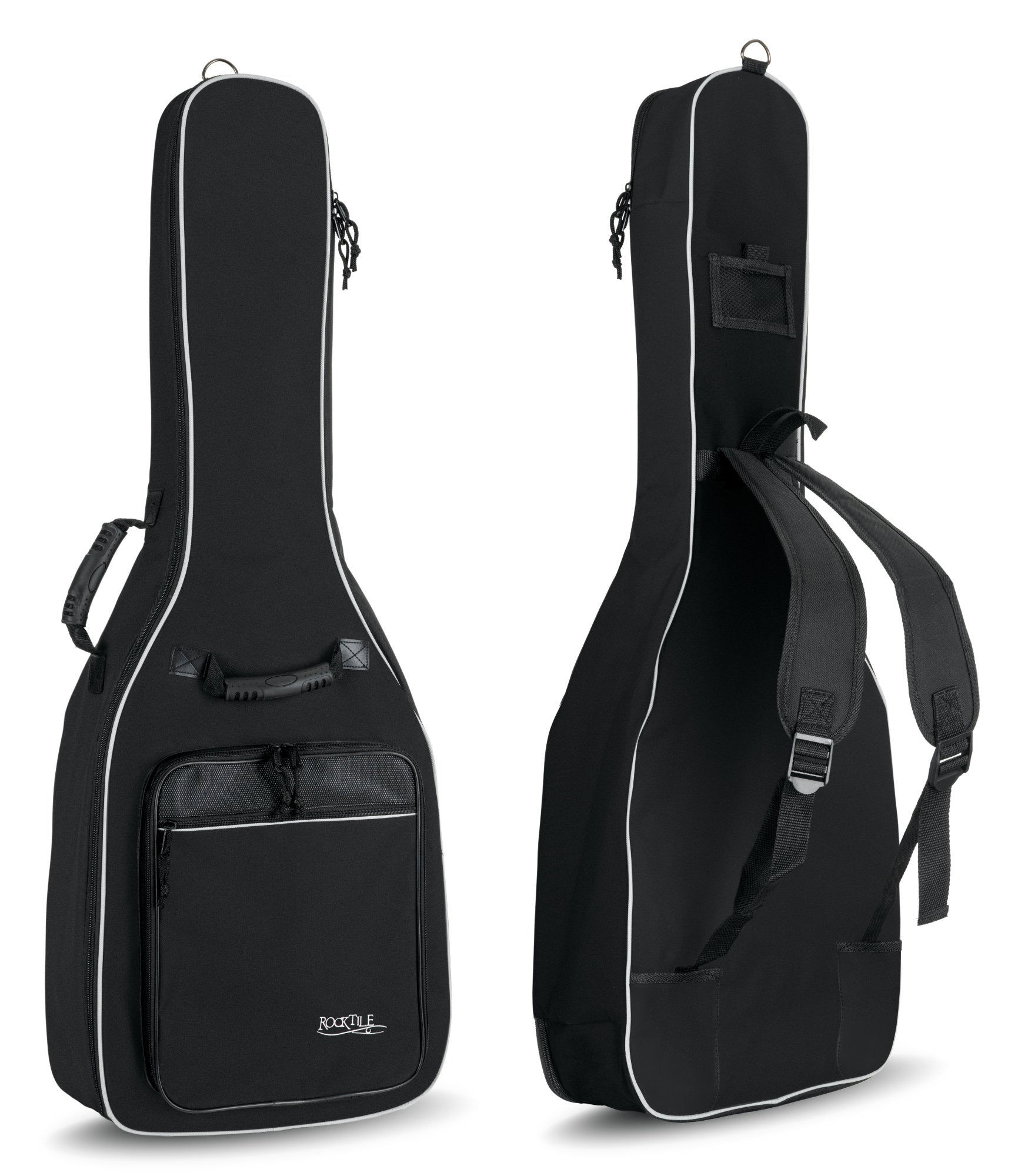 Produktbild von Rocktile Klassik-Gitarrentasche - gepolstert mit Rucksackgarnitur Schwarz