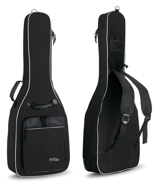 Produktbild von Rocktile Klassik-Gitarrentasche - gepolstert mit Rucksackgarnitur Schwarz