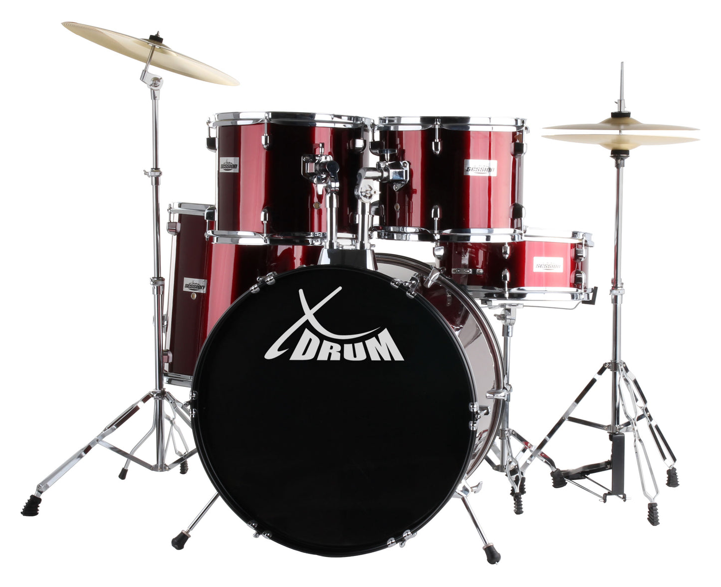 Produktbild von XDrum Semi 22" Standard Schlagzeug Lipstick Red inkl. Schule