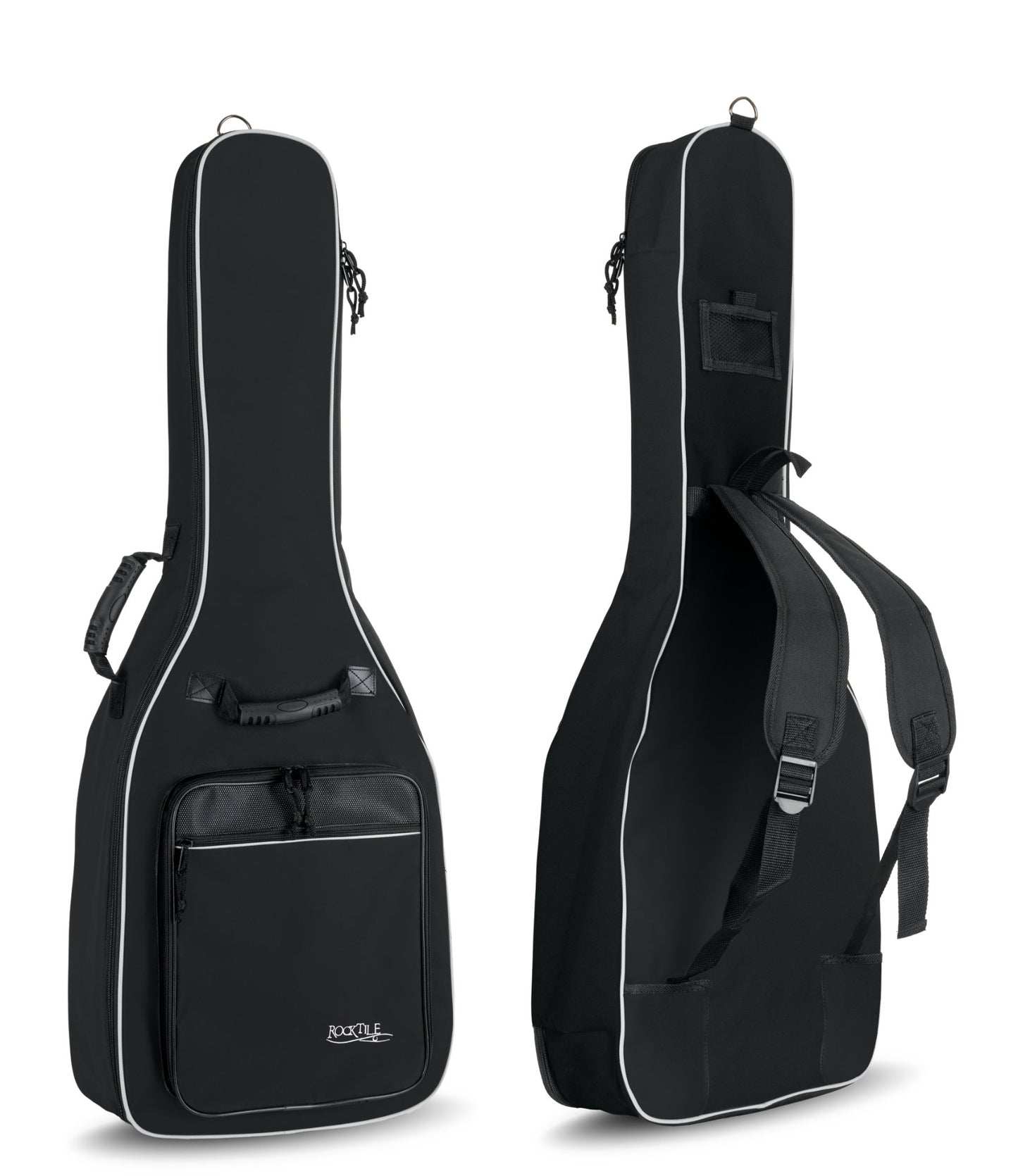 Produktbild von Rocktile Klassik-Gitarrentasche 3/4 & 7/8 - gepolstert mit Rucksackgarnitur schwarz