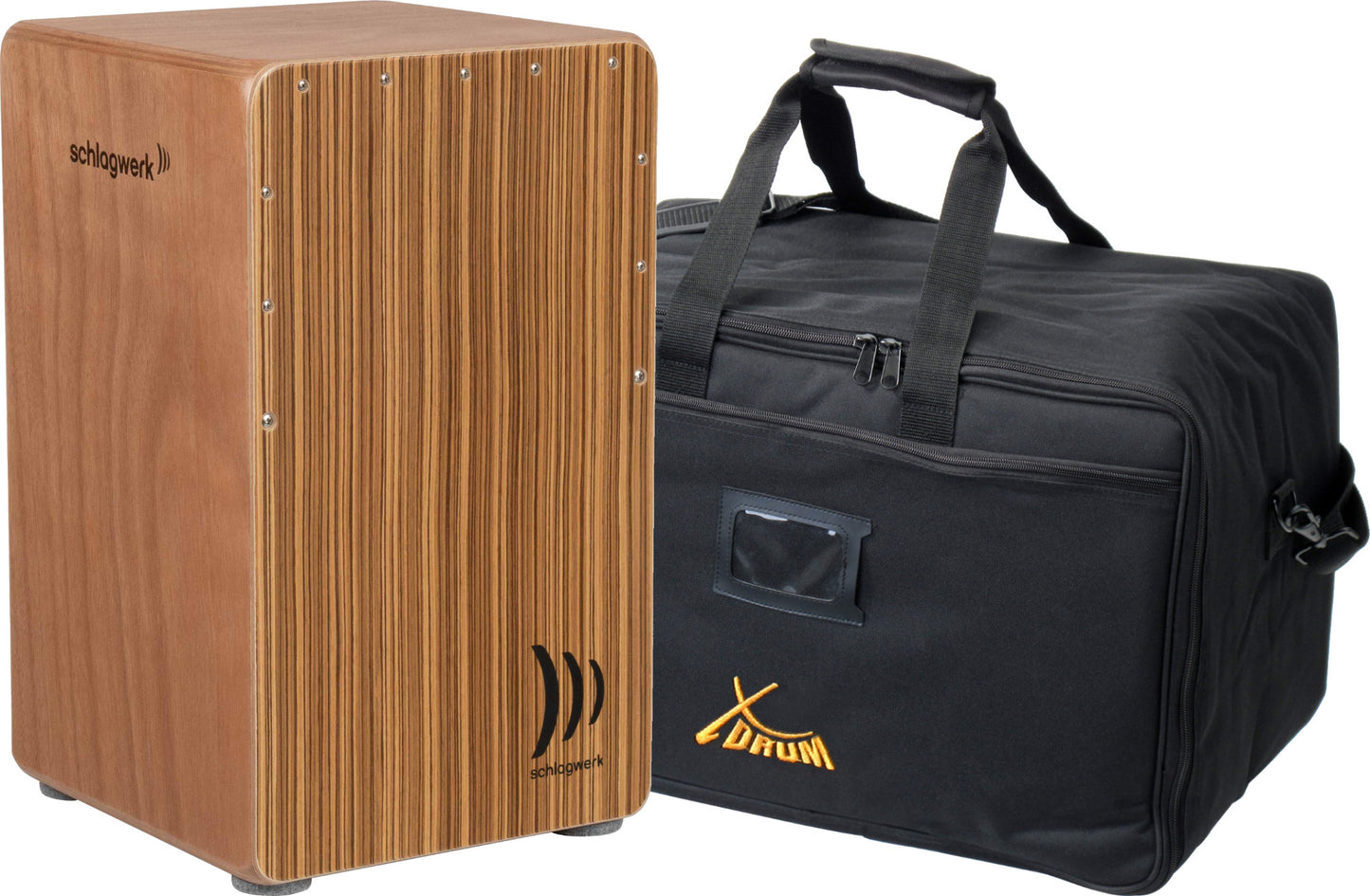 Produktbild von Schlagwerk CP4011 Cajon la Perú Zebrano Set inkl. Tasche