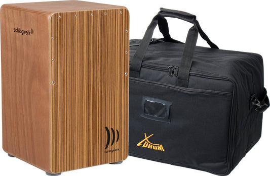Produktbild von Schlagwerk CP4011 Cajon la Perú Zebrano Set inkl. Tasche