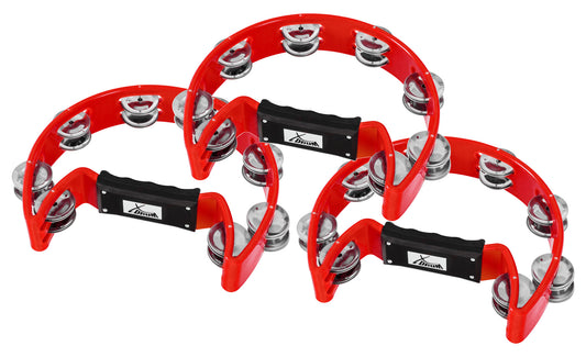 Produktbild von 3er Set XDrum TM-1 Hand Tambourin Rot