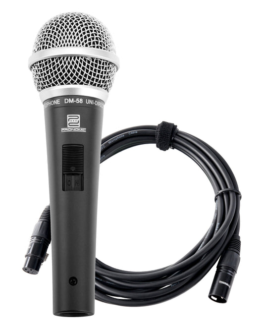 Produktbild von Pronomic DM-58 Vocal Mikrofon mit Schalter Set inkl. 5m XLR Kabel
