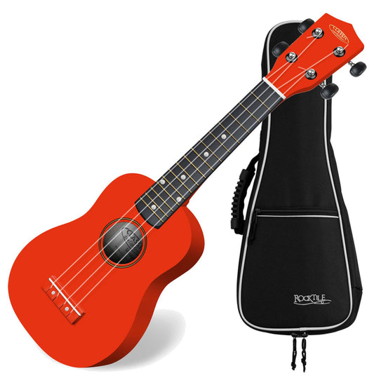 Produktbild von Classic Cantabile US-100 RD Sopran-Ukulele Rot Set inkl. Tasche