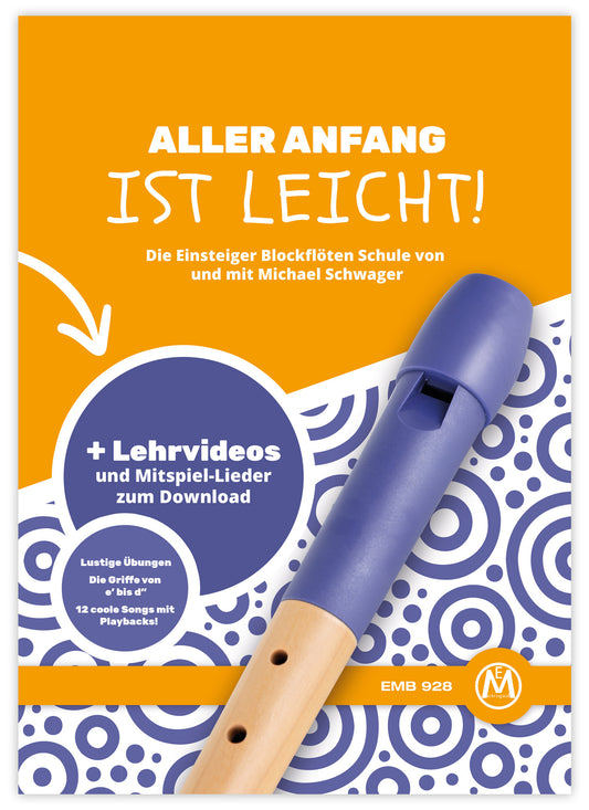 Produktbild von Michael Schwager, Aller Anfang ist leicht, Flötenschule + Playback-Downloads