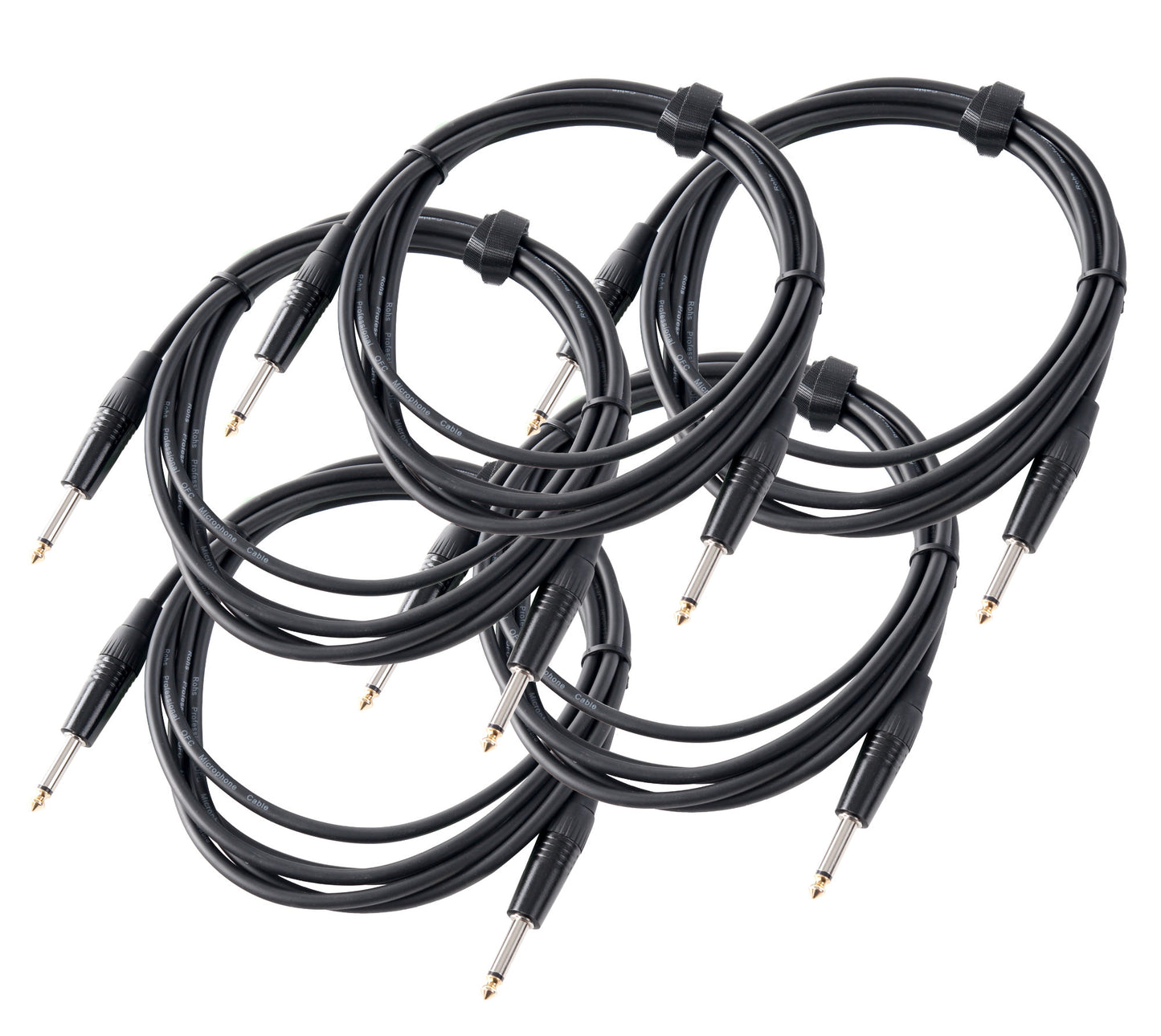 Produktbild von Pronomic Stage INST-3 Instrumentenkabel Klinke 3m schwarz 5x Set