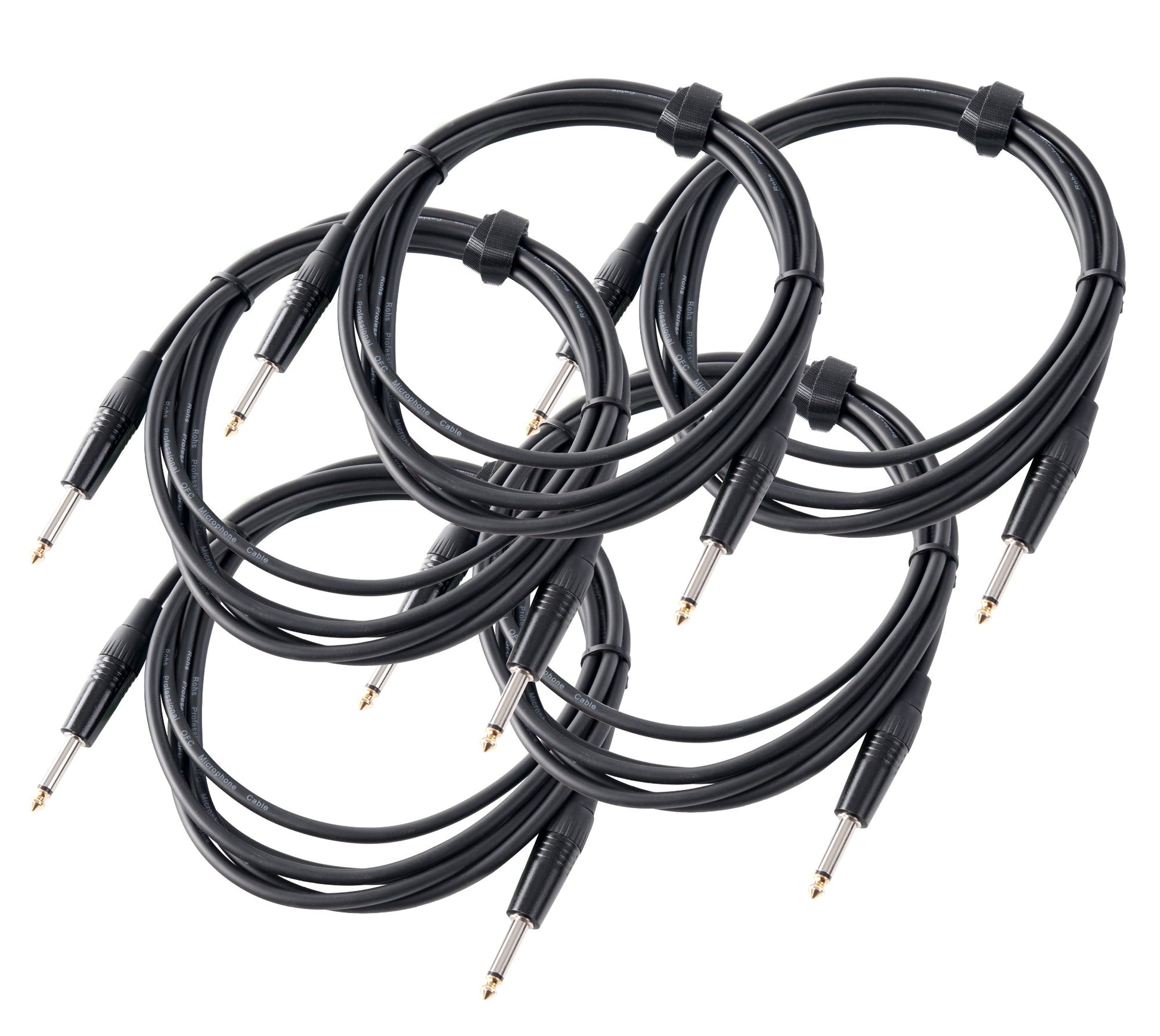 Produktbild von Pronomic Stage INST-3 Instrumentenkabel Klinke 3m schwarz 5x Set