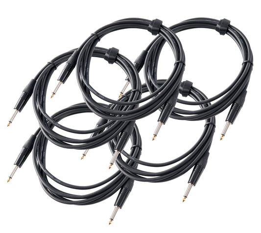 Produktbild von Pronomic Stage INST-3 Instrumentenkabel Klinke 3m schwarz 5x Set