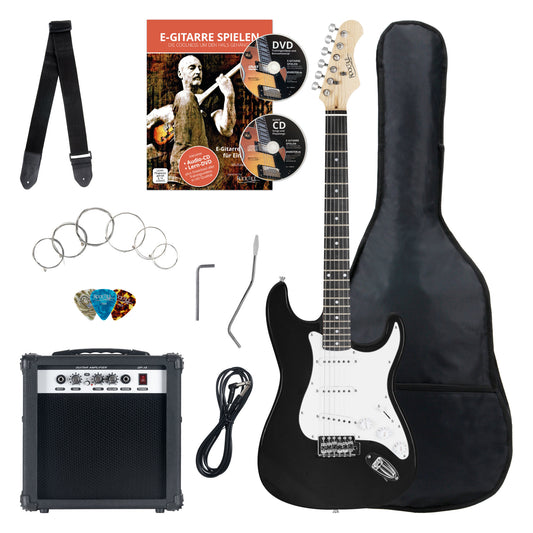 Produktbild von Rocktile Banger's Pack E-Gitarren Set, 8-teilig Black