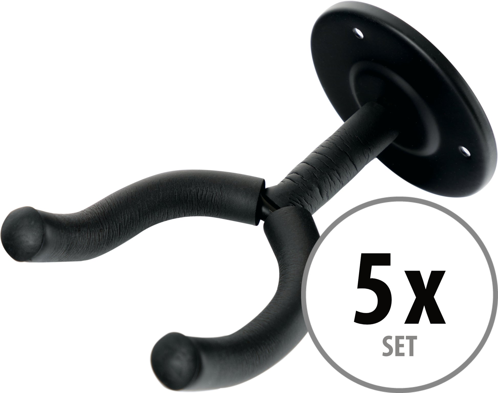 Produktbild von Classic Cantabile Gitarrenwandhalter Schwarz 5 Stück