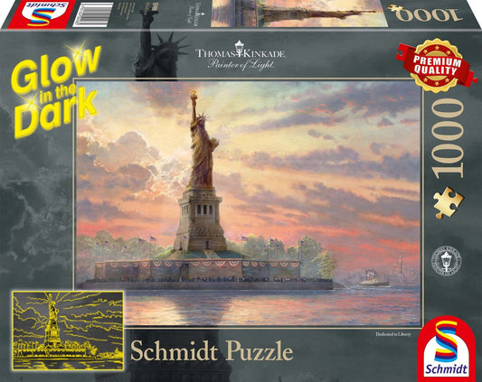 Kinkade Freiheitsstatue Abenddaemmerung Puzzle