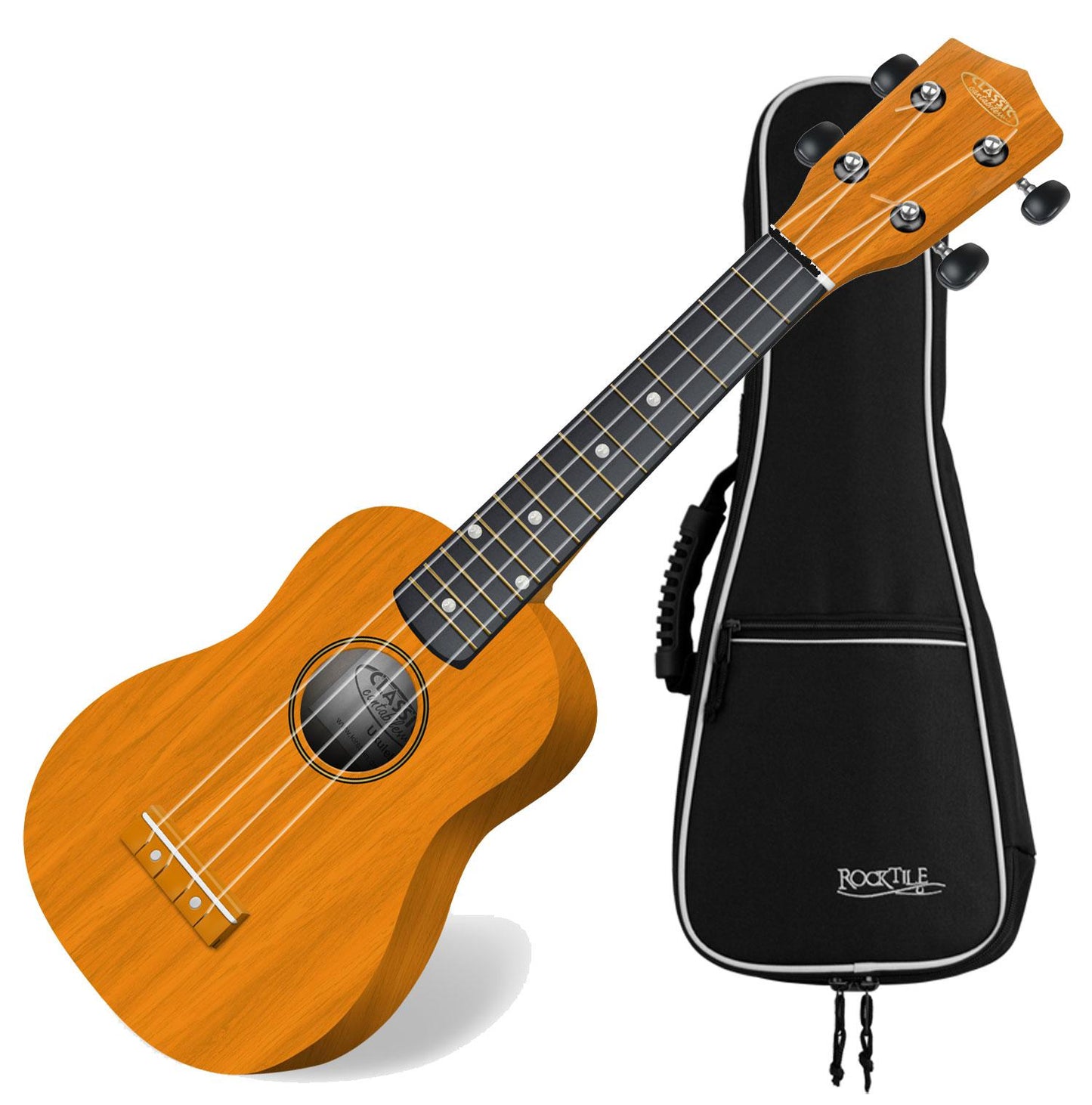 Produktbild von Classic Cantabile US-100 NAT Sopran-Ukulele Natur Set inkl. Tasche