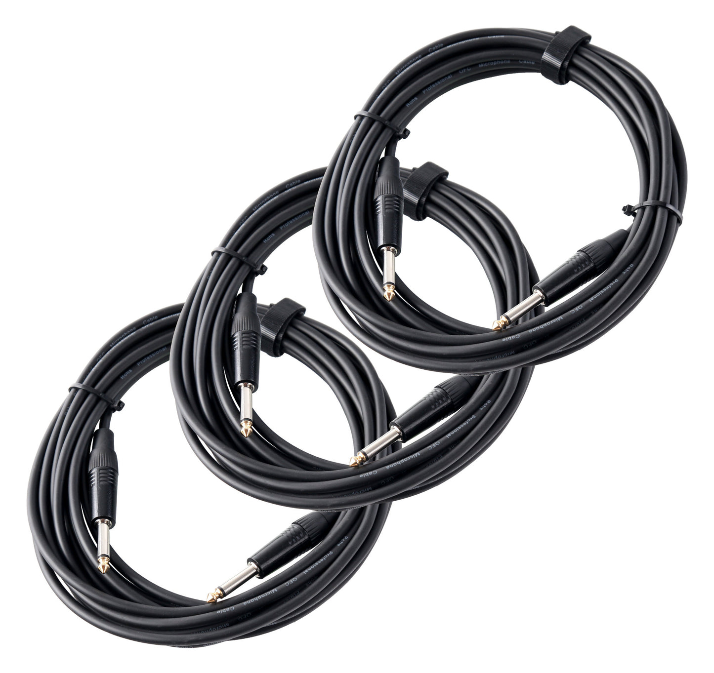 Produktbild von Pronomic Stage INST-6 Instrumentenkabel Klinke 6m schwarz 3x Set