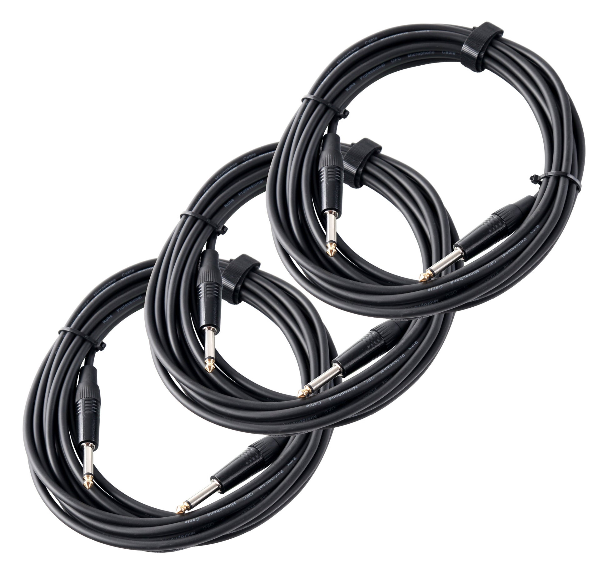 Produktbild von Pronomic Stage INST-6 Instrumentenkabel Klinke 6m schwarz 3x Set