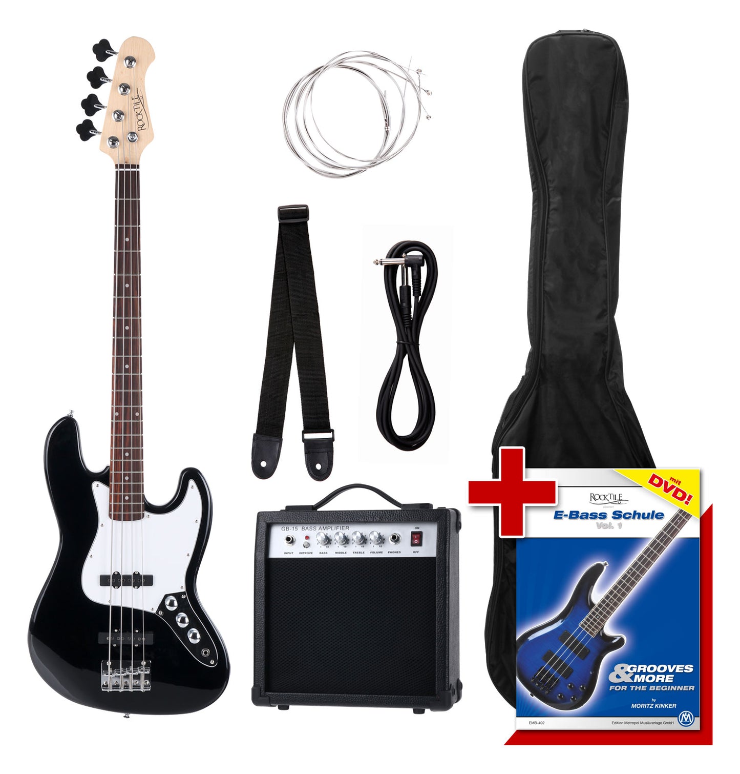 Produktbild von Rocktile Groover's Pack JB E-Bass Black