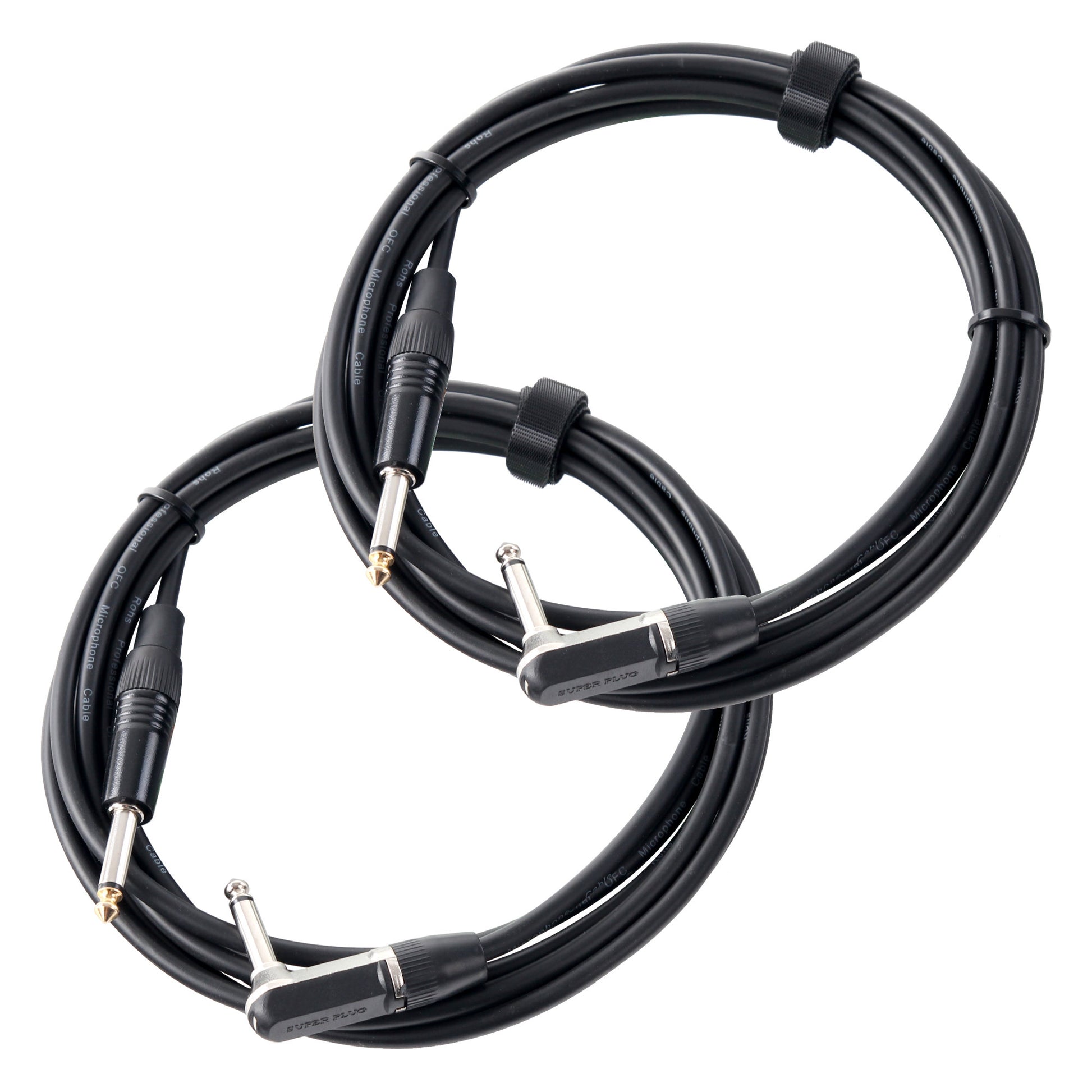Produktbild von Pronomic Stage INST-A-3 Instrumentenkabel Winkelstecker 3 m schwarz 2x Set