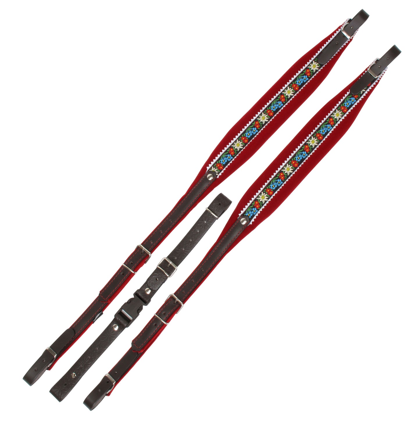 Produktbild von Alpenklang Harmonikariemen Edelweiß/Rot für 4-reihige Harmonikas