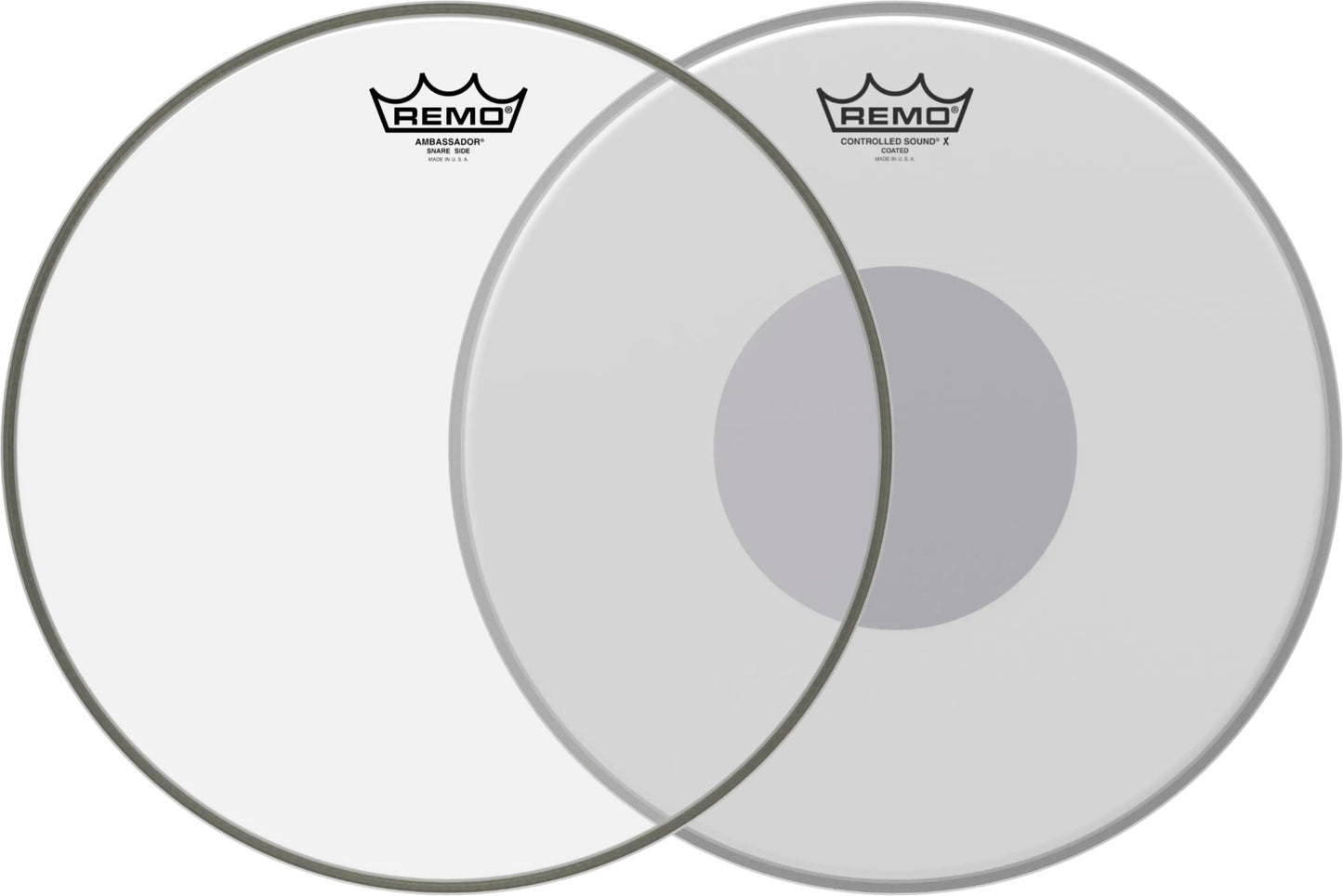 Produktbild von Remo Controlled Sound X Coated Black Dot 14" + Ambassador Reso Set
