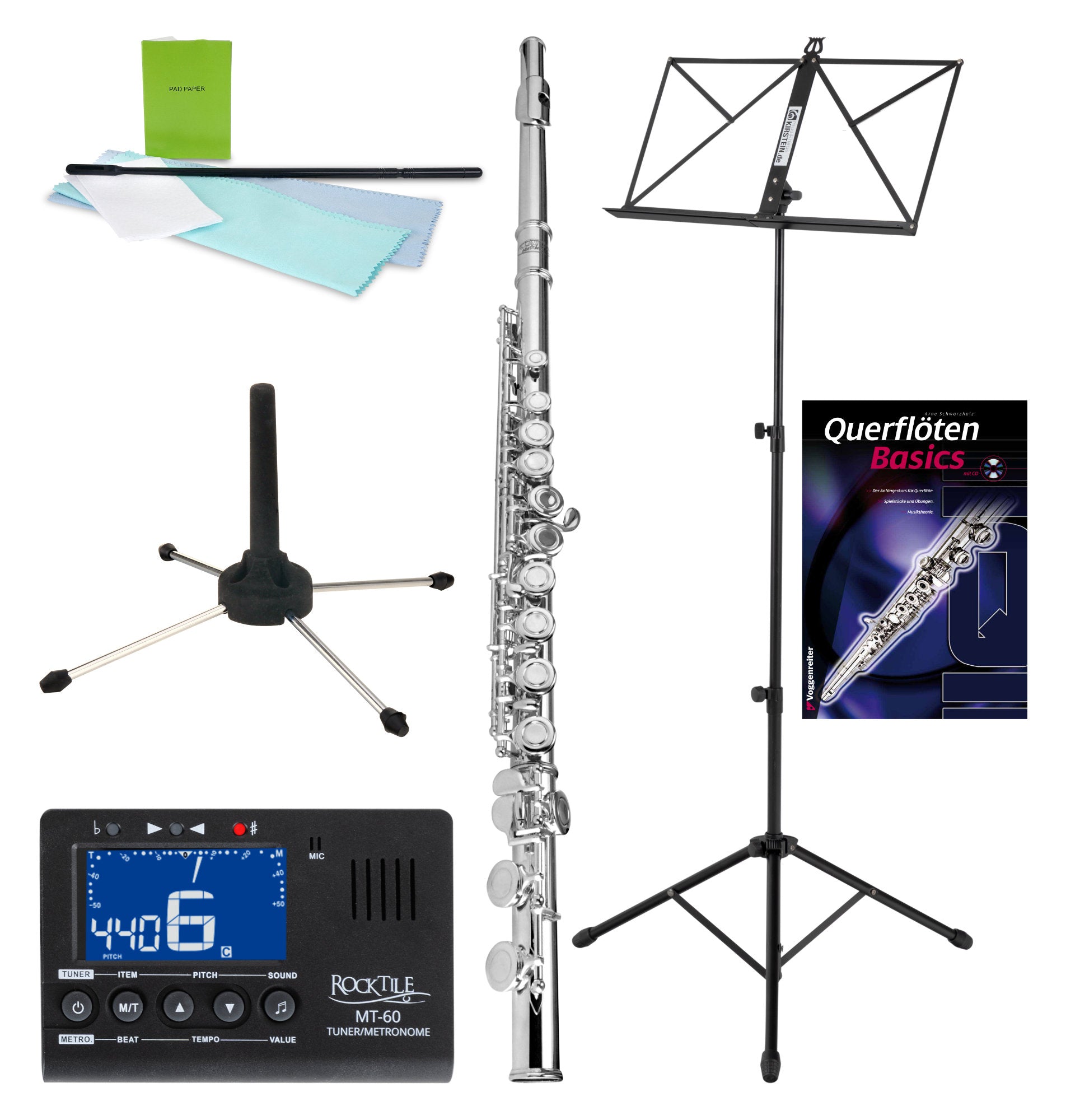 Produktbild von Classic Cantabile FL-200 Querflöten-Set + Noten