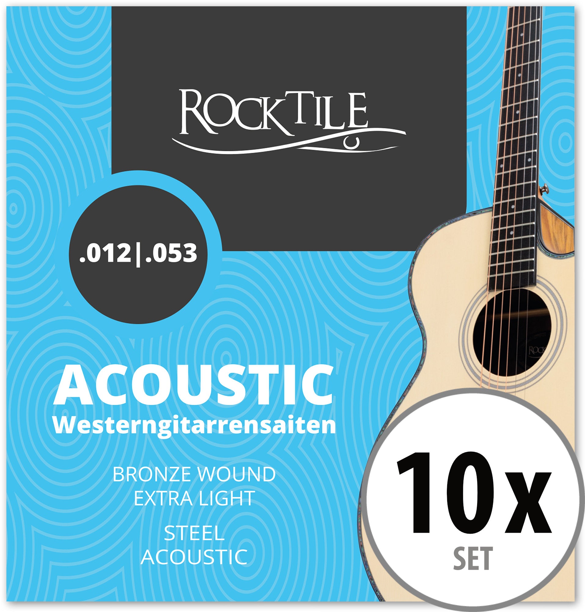 Produktbild von Rocktile Saiten für Westerngitarre Light 10er Pack