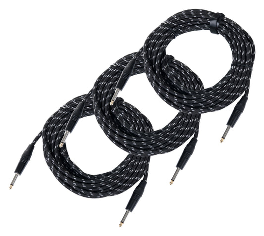 Produktbild von Pronomic Stage INST-10T Instrumentenkabel Klinke 10m Textil 3x Set