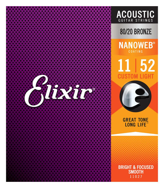 Produktbild von Elixir 11027 Akustik 80/20 Nanoweb Custom Light