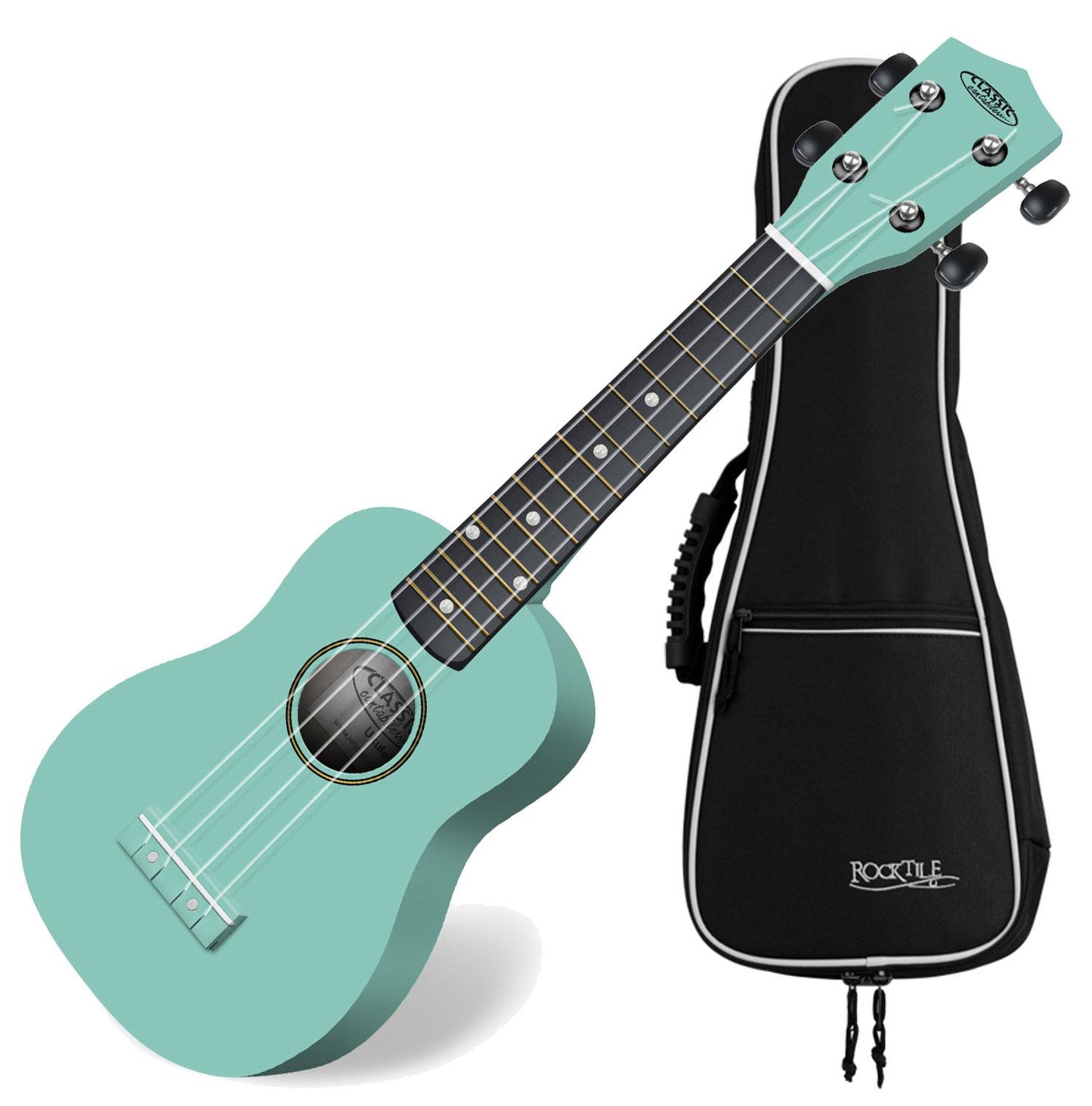 Produktbild von Classic Cantabile US-100 TQ Sopran-Ukulele Türkis Set inkl. Tasche