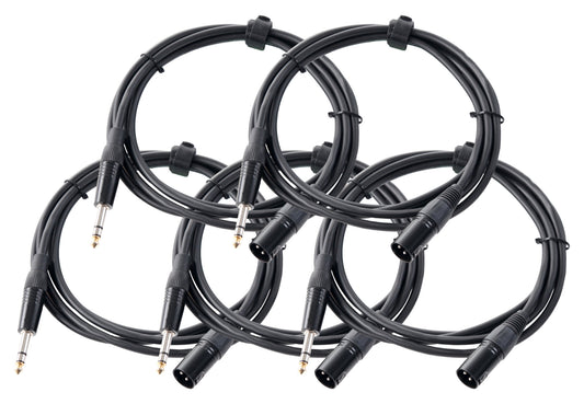 Produktbild von Pronomic Stage JXM-2.5 Stereoklinke/XLR 2,5m 5x Set