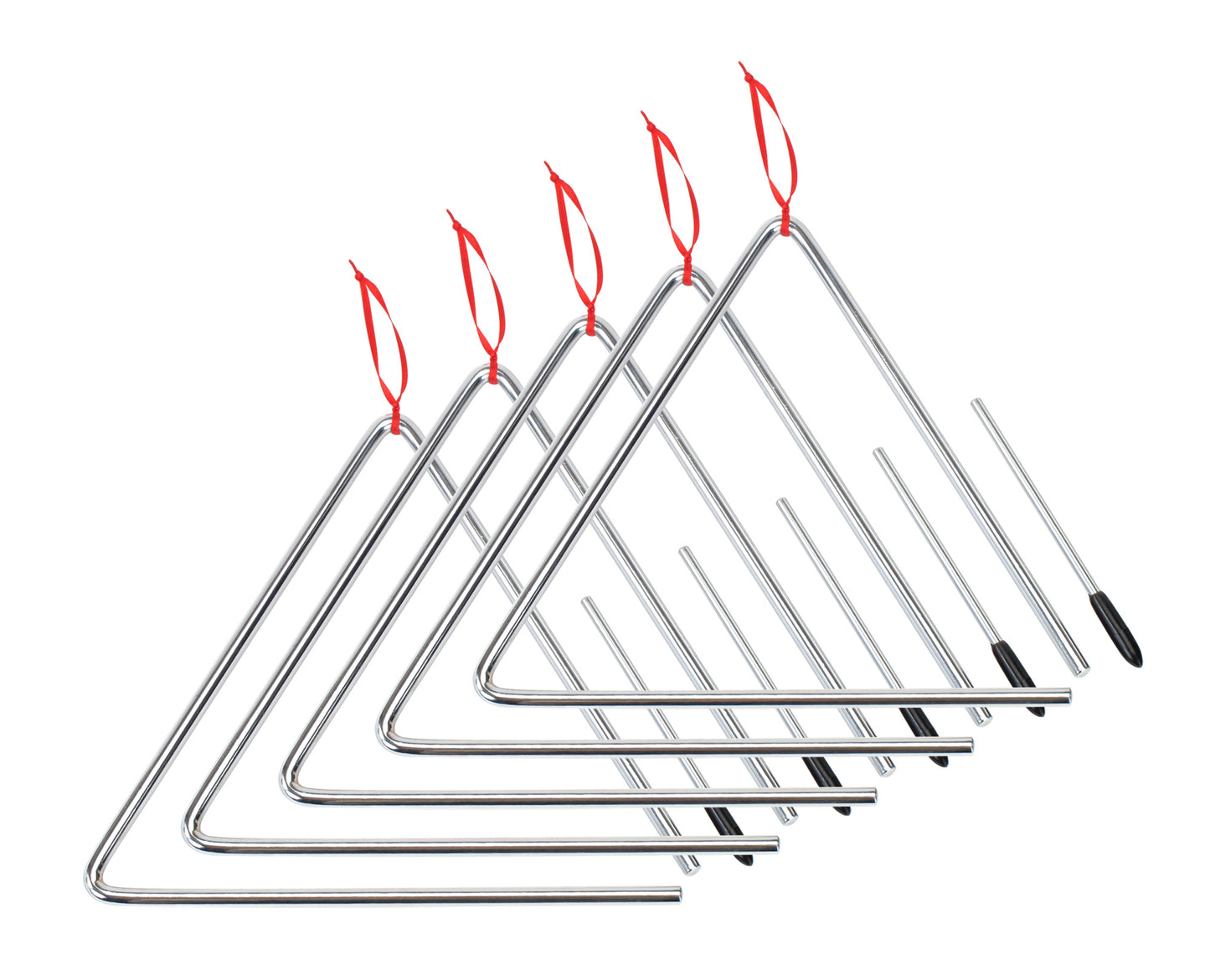 Produktbild von XDrum Triangel, groß 25cm SET 5 x + Schlägel