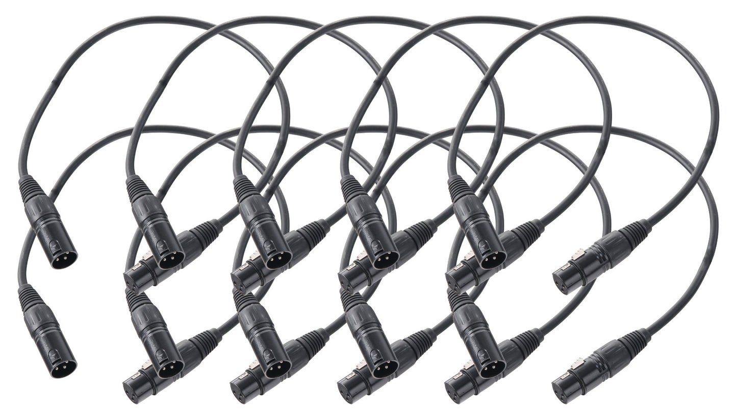 Produktbild von Pronomic Stage XFXM-0.5 Mikrofonkabel XLR 0,5 m Schwarz 10er Set