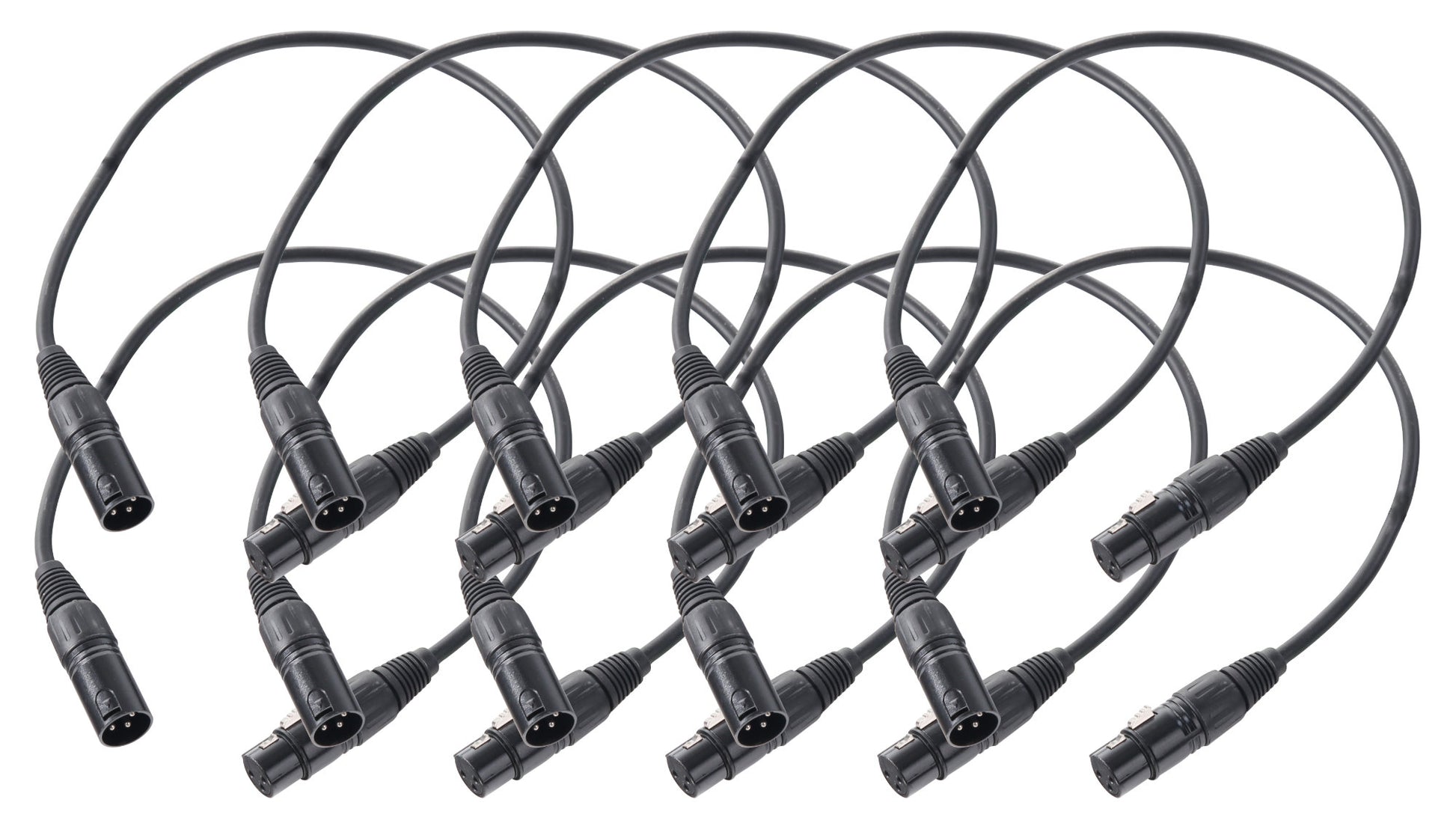 Produktbild von Pronomic Stage XFXM-0.5 Mikrofonkabel XLR 0,5 m Schwarz 10er Set