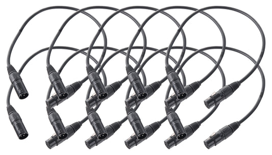 Produktbild von Pronomic Stage XFXM-0.5 Mikrofonkabel XLR 0,5 m Schwarz 10er Set