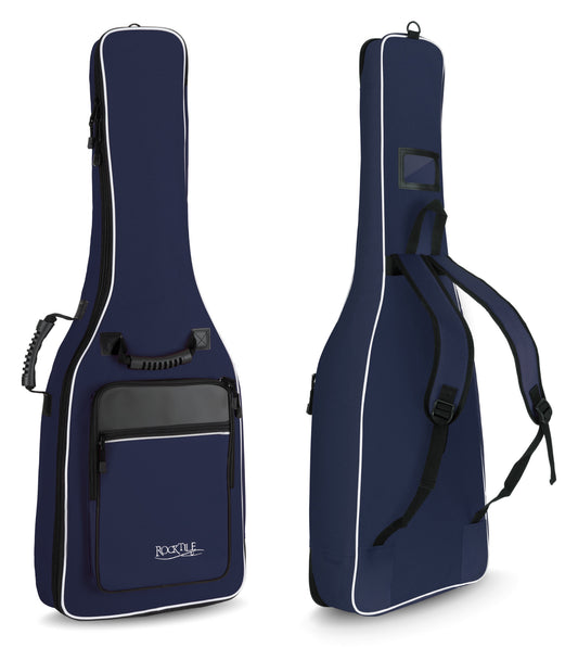 Produktbild von Rocktile Klassik-Gitarrentasche 3/4 & 7/8 - gepolstert mit Rucksackgarnitur Blau