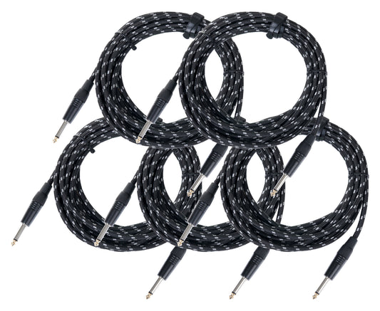 Produktbild von Pronomic Stage INST-6T Instrumentenkabel Klinke 6m Textil 5x Set