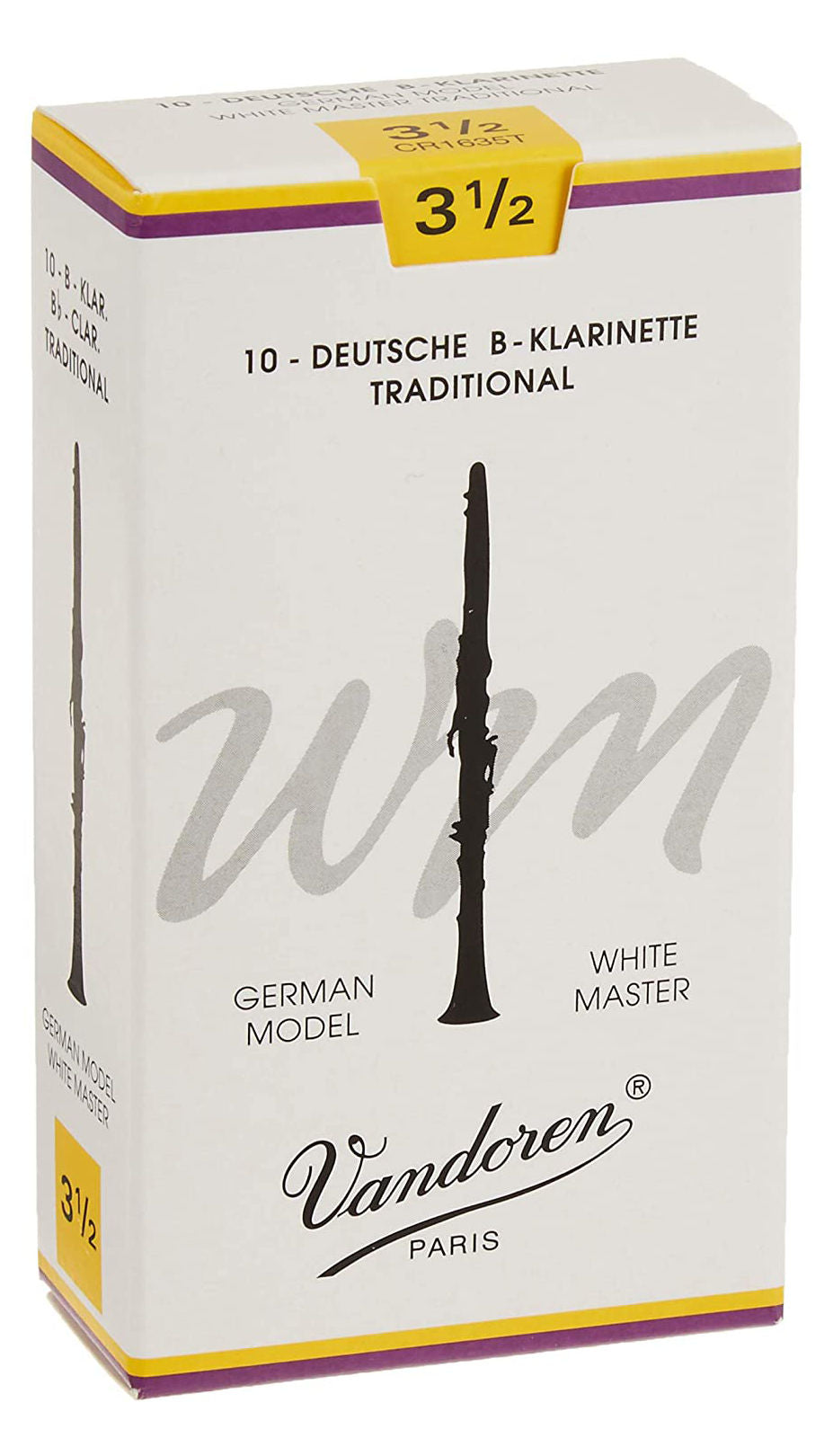 Produktbild von Vandoren White Master WM Traditional Bb-Klarinette Blätter (3,5) 10er Pack